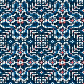 Traditional knitting pattern for Ugly Sweater Stock Illustration