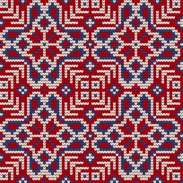 Traditional knitting pattern for Ugly Sweater Stock Illustration