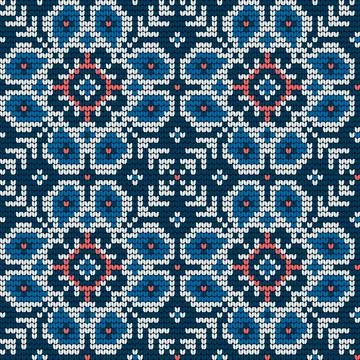 Traditional knitting pattern for Ugly Sweater Stock Illustration