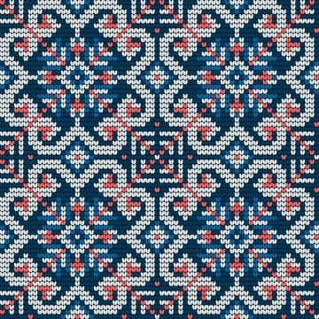 Traditional knitting pattern for Ugly Sweater Stock Illustration