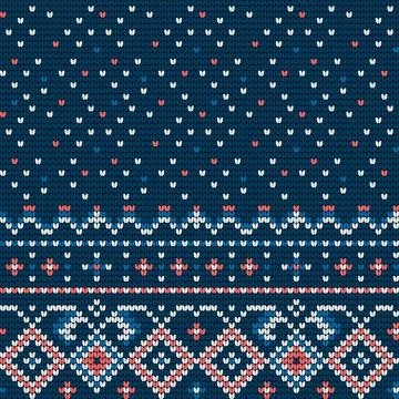 Traditional knitting pattern for Ugly Sweater Stock Illustration