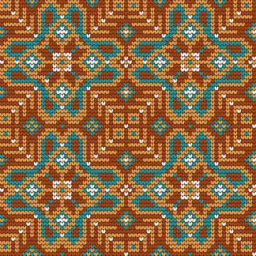 Traditional knitting pattern for Ugly Sweater Stock Illustration