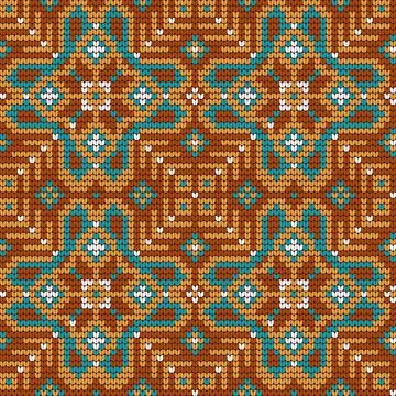 Traditional knitting pattern for Ugly Sweater Stock Illustration