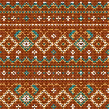 Traditional knitting pattern for Ugly Sweater Stock Illustration
