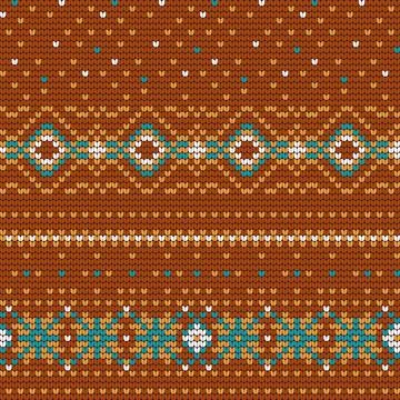 Traditional knitting pattern for Ugly Sweater Stock Illustration