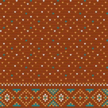 Traditional knitting pattern for Ugly Sweater Stock Illustration