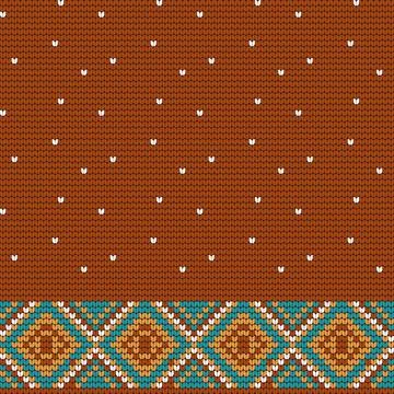 Traditional knitting pattern for Ugly Sweater Stock Illustration