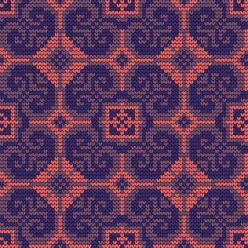 Traditional knitting pattern for Ugly Sweater Stock Illustration