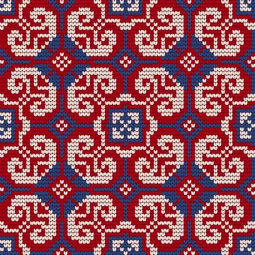 Traditional knitting pattern for Ugly Sweater Stock Illustration
