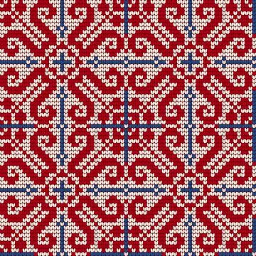 Traditional knitting pattern for Ugly Sweater Stock Illustration