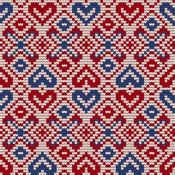 Traditional knitting pattern for Ugly Sweater Stock Illustration