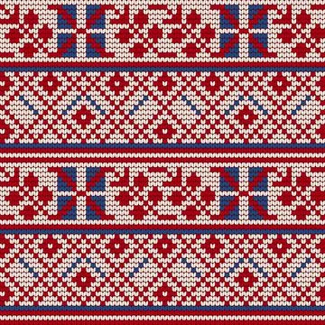 Traditional knitting pattern for Ugly Sweater Stock Illustration