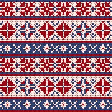Traditional knitting pattern for Ugly Sweater Illustrazione stock