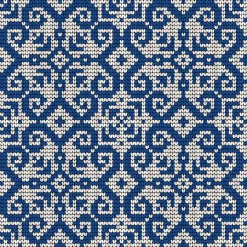 Traditional knitting pattern for Ugly Sweater Stock Illustration