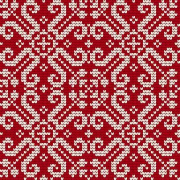Traditional knitting pattern for Ugly Sweater Stock Illustration