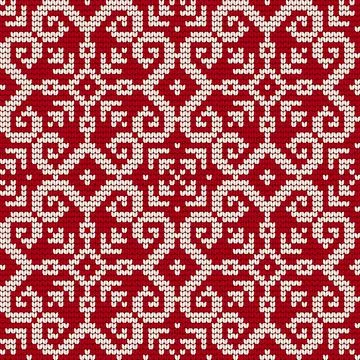 Traditional knitting pattern for Ugly Sweater Stock Illustration