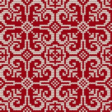 Traditional knitting pattern for Ugly Sweater Stock Illustration