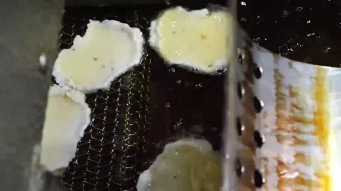 Traditional Korean Fish Cake (Eomuk) Preparation and Frying Stock Footage 337374586