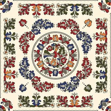 Traditional Korond seamless pattern Stock Illustration