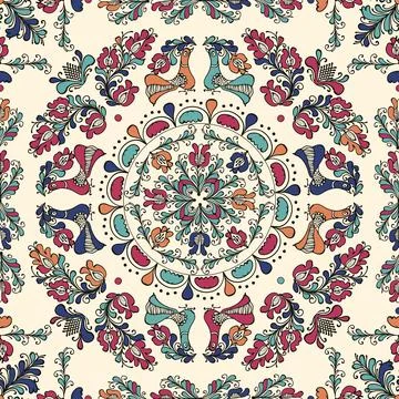 Traditional Korond seamless pattern Stock Illustration