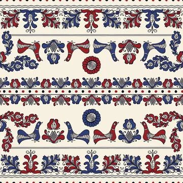 Traditional Korond seamless pattern Stock Illustration