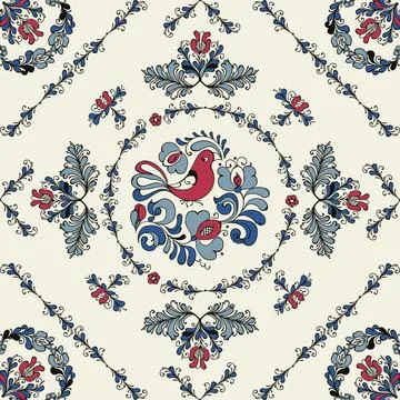 Traditional Korond seamless pattern Stock Illustration