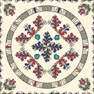 Traditional Korond seamless pattern Stock Illustration