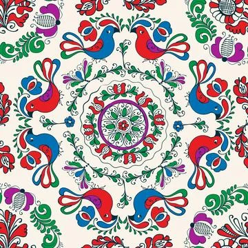 Traditional Korond seamless pattern Stock Illustration