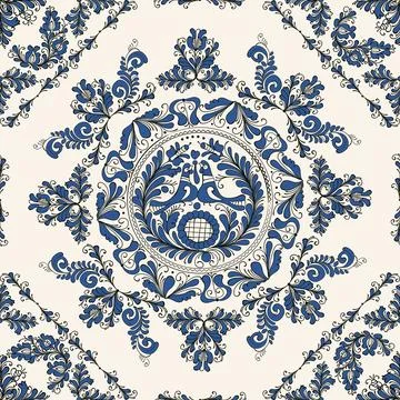 Traditional Korond seamless pattern Stock Illustration