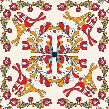 Traditional Korond seamless pattern Stock Illustration