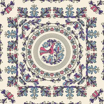 Traditional Korond seamless pattern Stock Illustration