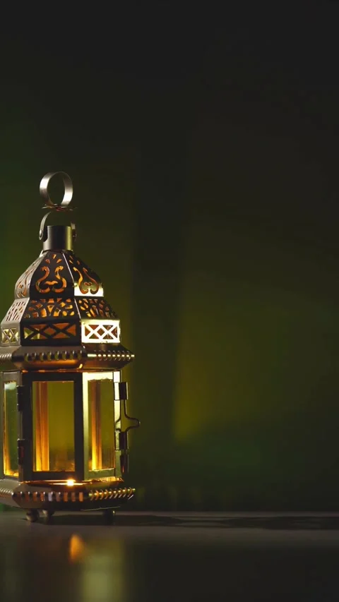 Traditional Lantern Ramadan Lamp Light Islamic Quality Spices Stock Footage 331762983