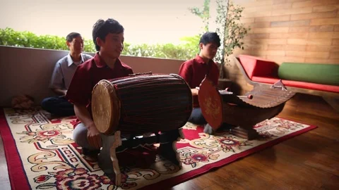 Traditional Lao instruments  Stock Footage 104119820