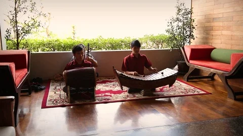 Traditional Lao instruments2 Stock Footage 104119765