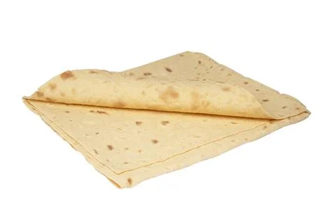 Traditional lavash thin bread isolated on the white background Stock Photos