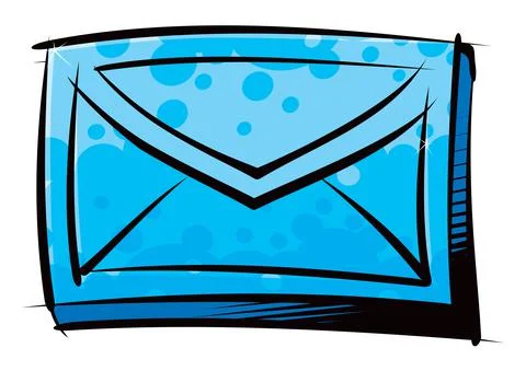 Traditional letter in an envelope Stock Illustration
