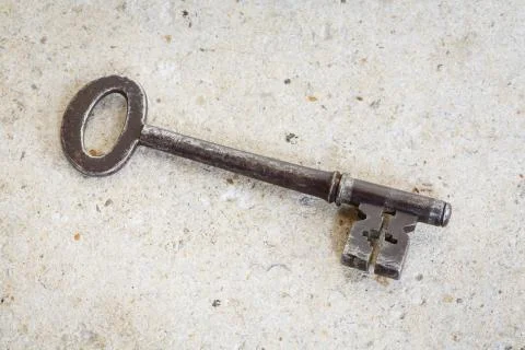 Traditional lock key Stock Photos