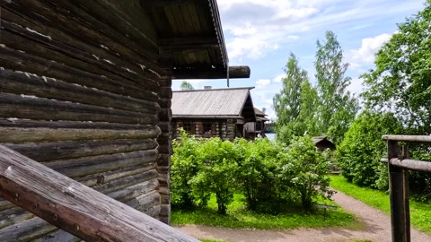 A traditional log cabin in the countryside. Stock Footage 340899162