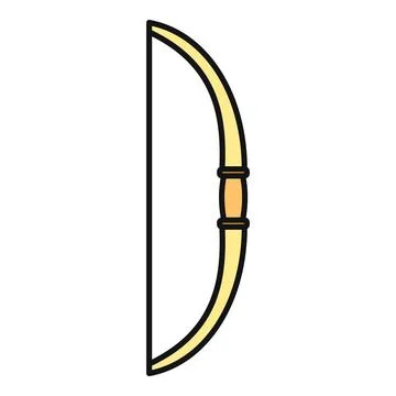 Traditional long bow archery simple illustration Stock Illustration