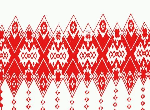 Traditional macedonian embroidery pattern Illustrazione stock