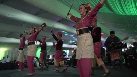 TRADITIONAL MALAY PERFOMANCE Stock Footage 130791799