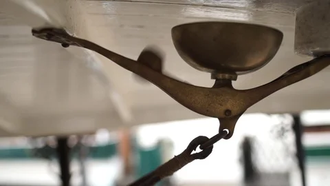 Traditional manual bell. Stock Footage 72565353