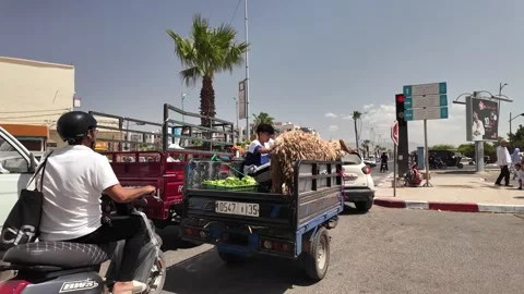Traditional Market Activity and Eid al-Adha Sheep Trade in Morocco May 27,2026 Stock Footage 337540997