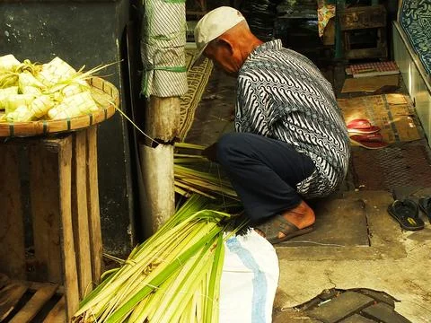 Traditional market at Sukoharjo, Central Java, Indonesia Stock Photos