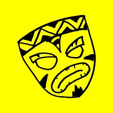 Traditional Mask Stock Illustration