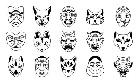 Traditional Mask Stock Illustration