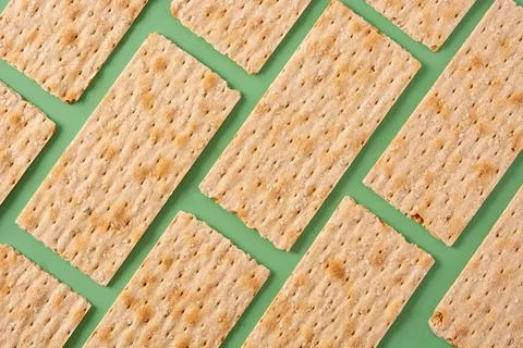 Traditional matzah bread pattern Stock Photos