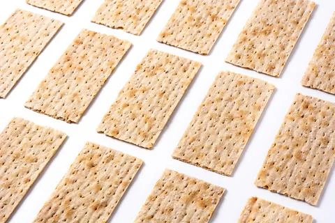 Traditional matzah bread pattern Stock Photos