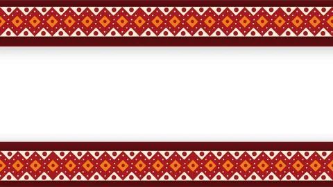 Traditional Mexican Ethnic Pattern Frame Banner for Hispanic Heritage Month.. Stock Illustration