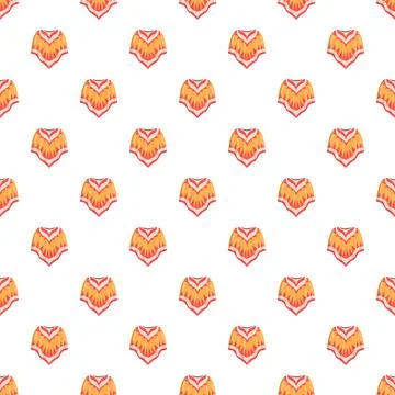 Traditional mexican poncho pattern providing cultural fabric design Stock Illustration